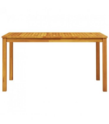 vidaXL Garden Dining Set 5 pcs Brown Solid Acacia Wood — Size: Table length of 140 cm