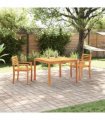 vidaXL Garden Dining Set 3 pcs Brown Solid Acacia Wood — Size: 110 cm table length