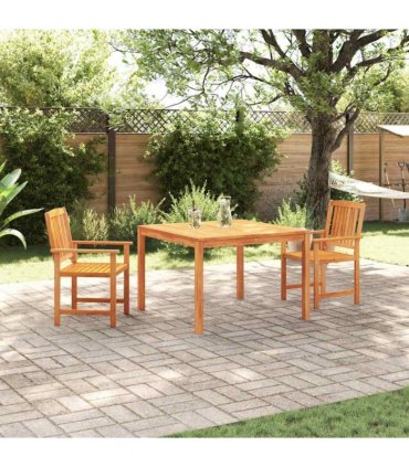 vidaXL Garden Dining Set 3 pcs Brown Solid Acacia Wood — Size: 110 cm table length — V0671999644
