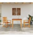 vidaXL Garden Dining Set 3 pcs Brown Solid Acacia Wood — Size: 85 cm table length — V0671999645