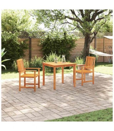 vidaXL Garden Dining Set 3 pcs Brown Solid Acacia Wood — Size: 85 cm table length — V0671999645
