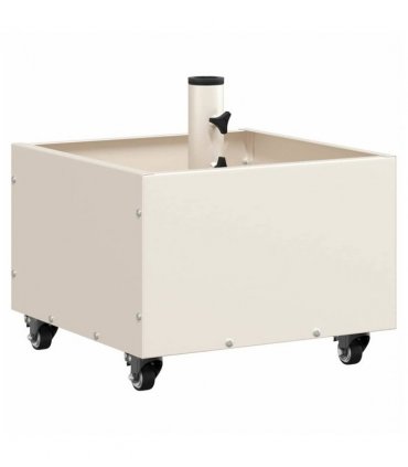 vidaXL Parasol Base Manual White 45 x 45 x 45 cm Steel