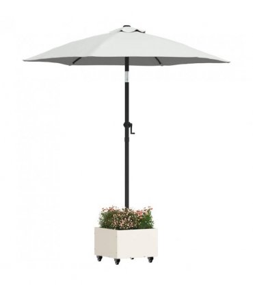 vidaXL Parasol Base Manual White 45 x 45 x 45 cm Steel