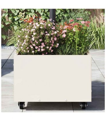 vidaXL Parasol Base Manual White 45 x 45 x 45 cm Steel