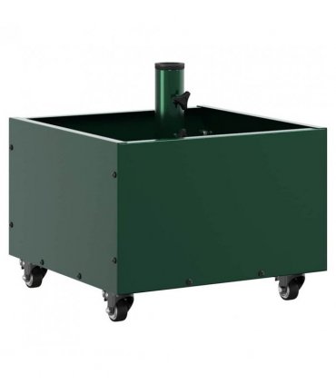 vidaXL Parasol Base Manual Green 45 x 45 x 45 cm Steel