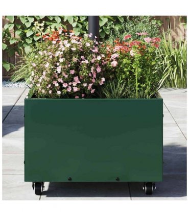 vidaXL Parasol Base Manual Green 45 x 45 x 45 cm Steel