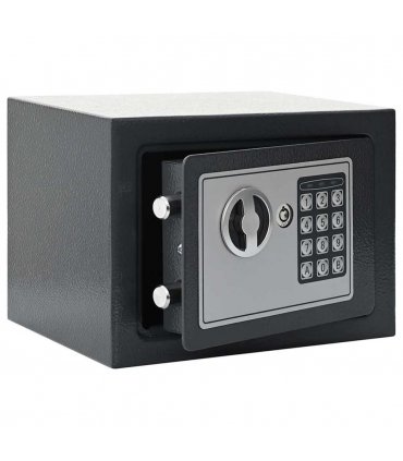 vidaXL Digital Safe with Lock Dark grey 23 x 17 x 17 cm Steel