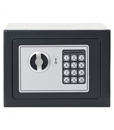 vidaXL Digital Safe with Lock Dark grey 23 x 17 x 17 cm Steel