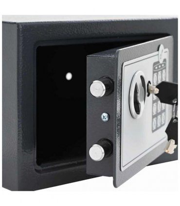 vidaXL Digital Safe with Lock Dark grey 23 x 17 x 17 cm Steel