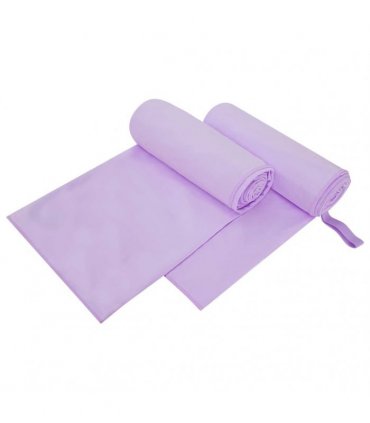 vidaXL Sports Towels 2 pcs Purple 200 x 100 cm Polyester and polyamide