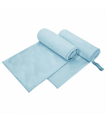 vidaXL Sports Towels 2 pcs Blue 200 x 100 cm Polyester and polyamide