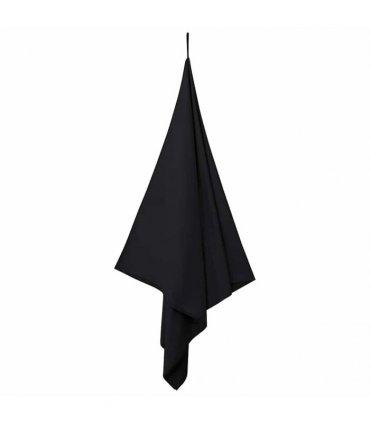 vidaXL Sports Towels 2 pcs Black 200 x 100 cm Polyester and polyamide