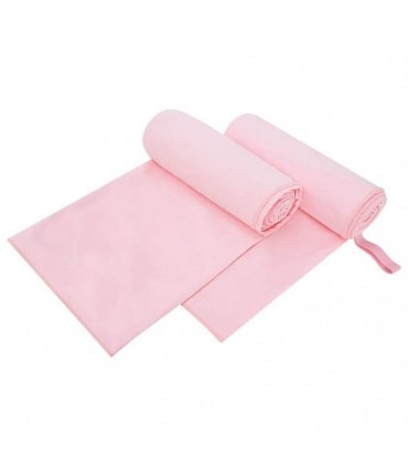 vidaXL Sports Towels 2 pcs Pink 200 x 100 cm Polyester and polyamide