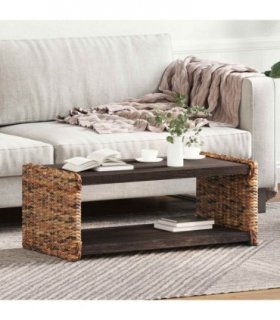 vidaXL Coffee Table Natural 90 x 45 x 35 cm Solid Mahogany Wood — Size: 89 x 45 x 35 cm