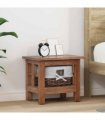 vidaXL Side Table Brown 38 x 28 x 35 cm Solid Mahogany wood