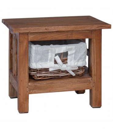 vidaXL Side Table Brown 38 x 28 x 35 cm Solid Mahogany wood