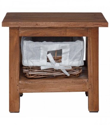 vidaXL Side Table Brown 38 x 28 x 35 cm Solid Mahogany wood