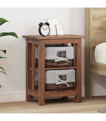 vidaXL Side Table Brown 38 x 28 x 50 cm Solid Mahogany wood