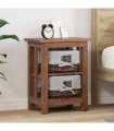 vidaXL Side Table Brown 38 x 28 x 50 cm Solid Mahogany wood