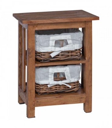 vidaXL Side Table Brown 38 x 28 x 50 cm Solid Mahogany wood