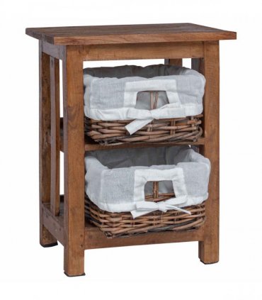 vidaXL Side Table Brown 38 x 28 x 50 cm Solid Mahogany wood