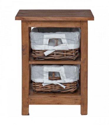 vidaXL Side Table Brown 38 x 28 x 50 cm Solid Mahogany wood