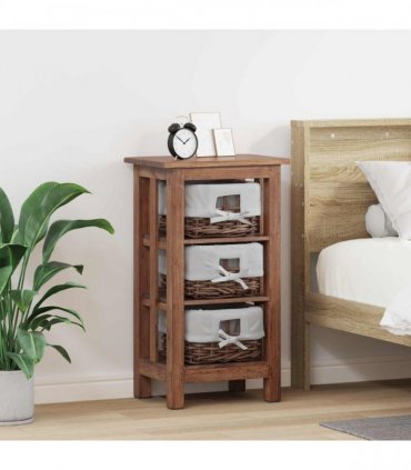 vidaXL Side Table Brown 38 x 28 x 72 cm Solid Mahogany wood