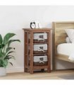 vidaXL Side Table Brown 38 x 28 x 72 cm Solid Mahogany wood