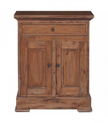 vidaXL Storage Cabinet 63 x 30 x 79 cm Solid Mahogany Wood — Colour: Natural