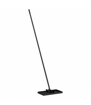 vidaXL Garden Leveling Rake Black 45 x 25 x 200 cm Powder-Coated Steel — Colour: Silver