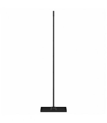 vidaXL Garden Leveling Rake Black 45 x 25 x 200 cm Powder-Coated Steel — Colour: Silver