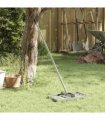 vidaXL Garden Leveling Rake Silver 45 x 25 x 200 cm Stainless Steel