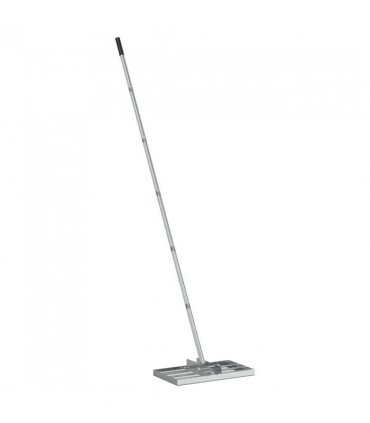 vidaXL Garden Leveling Rake Silver 45 x 25 x 200 cm Stainless Steel