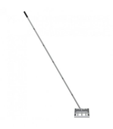 vidaXL Garden Leveling Rake Silver 45 x 25 x 200 cm Stainless Steel