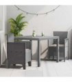 vidaXL Garden Dining Set 3 pcs Light Grey Polypropylene