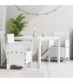 vidaXL Garden Dining Set 3 pcs White Polypropylene