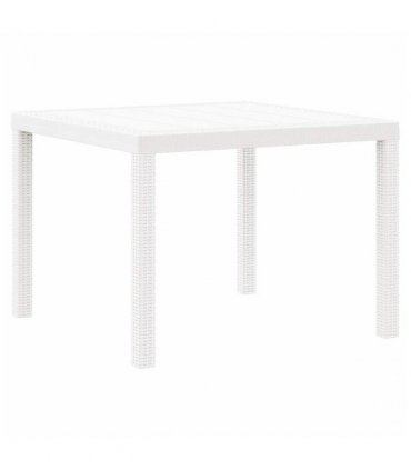 vidaXL Garden Dining Set 3 pcs White Polypropylene