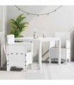 vidaXL Garden Dining Set 3 pcs White Polypropylene — V0672000358