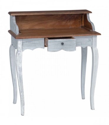 vidaXL Writing Desk with Drawer Brown and White 80 x 40 x 92 cm — Colour: Natural