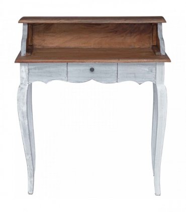 vidaXL Writing Desk with Drawer Brown and White 80 x 40 x 92 cm — Colour: Natural