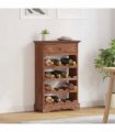 vidaXL Wine Rack 55 x 23 x 85 cm Solid Mahogany Wood — Colour: Natural