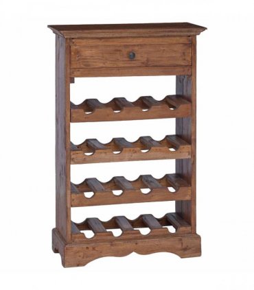 vidaXL Wine Rack 55 x 23 x 85 cm Solid Mahogany Wood — Colour: Natural