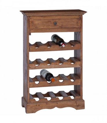 vidaXL Wine Rack 55 x 23 x 85 cm Solid Mahogany Wood — Colour: Natural