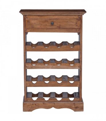 vidaXL Wine Rack 55 x 23 x 85 cm Solid Mahogany Wood — Colour: Natural