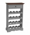 vidaXL Wine Rack Solid Mahogany Wood 55x23x85 cm — Colour: brown and white