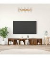 vidaXL TV Cabinet Set 2 pcs Old Wood 37 x 35 x 107cm Engineered Wood — Size: 107 x 35 x 37 cm