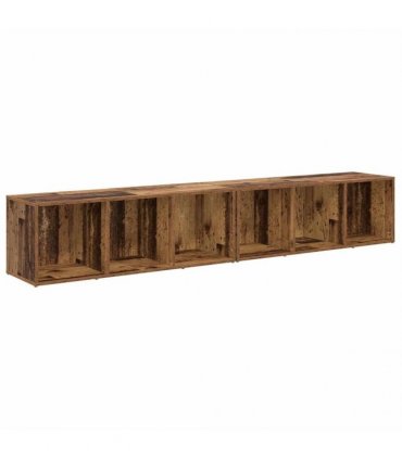 vidaXL TV Cabinet Set 2 pcs Old Wood 37 x 35 x 107cm Engineered Wood — Size: 107 x 35 x 37 cm