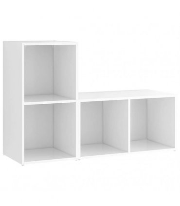 vidaXL TV Cabinets 2 pcs White 72x35x36.5 cm Engineered Wood — Size: 72 x 35 x 36.5 cm