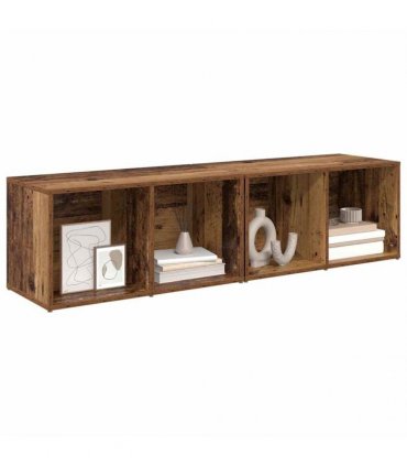 vidaXL TV Cabinet Set 2 pcs Old Wood 37 x 35 x 72 cm Engineered Wood — Size: 72 x 35 x 36.5 cm
