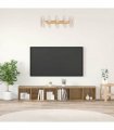 vidaXL TV Cabinet Set Wall-mounted 2 pcs Artisan Oak 37 x 35 x 107cm — Size: 107 x 35 x 37 cm